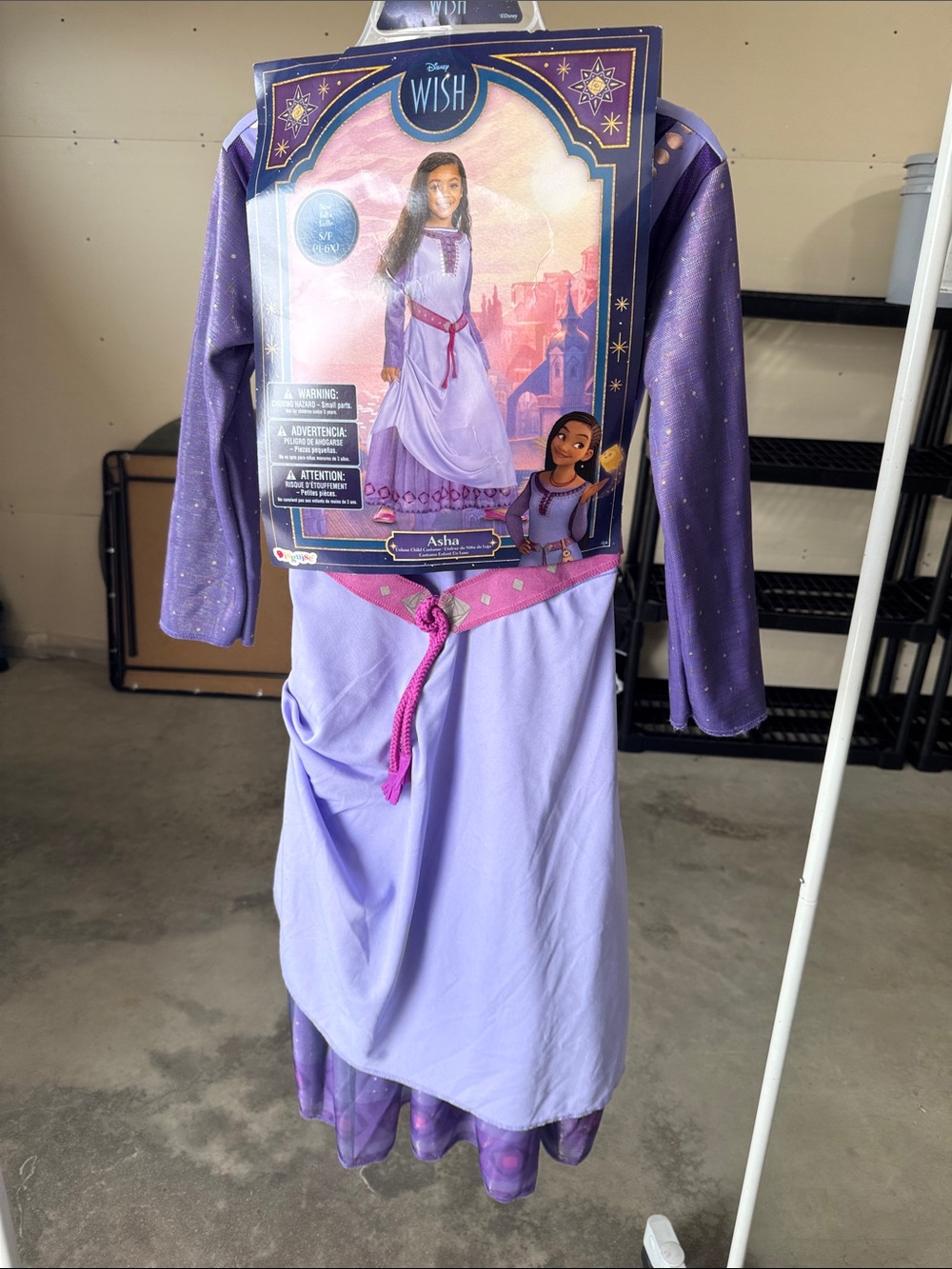 Disney Asha Lavender and Pink Girls Costume Dress